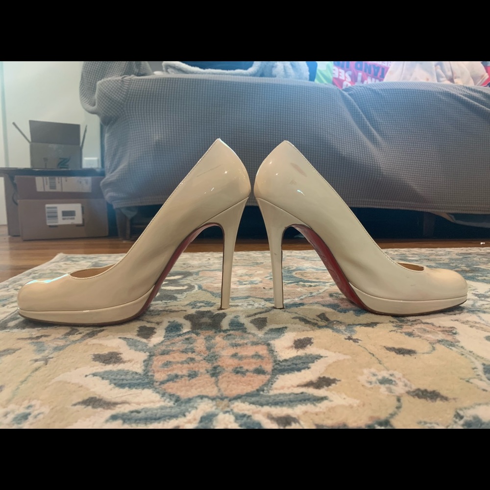 Louboutin Nude Heels, 4.5 inch heels, size 38